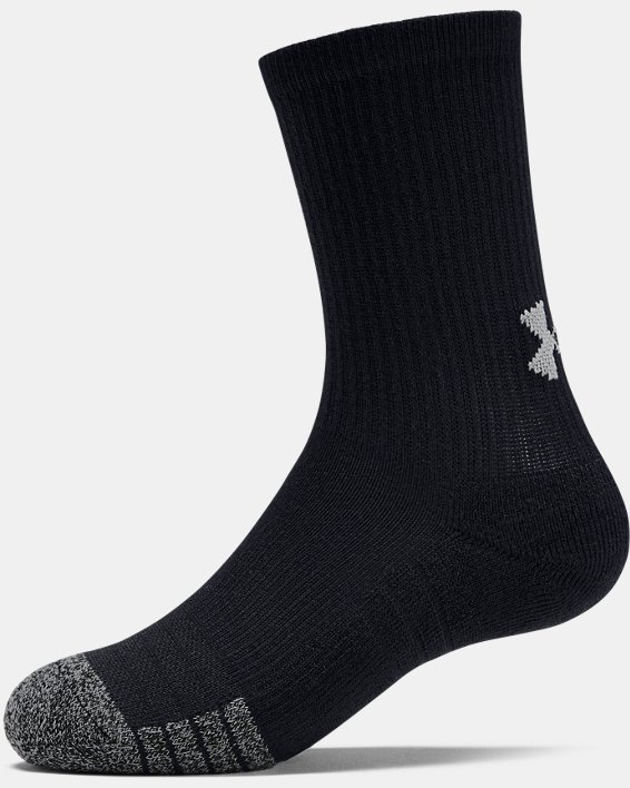 Jugendliche HeatGear® Crew Socken – 3er-Pack, Black, pdpMainDesktop image number 4
